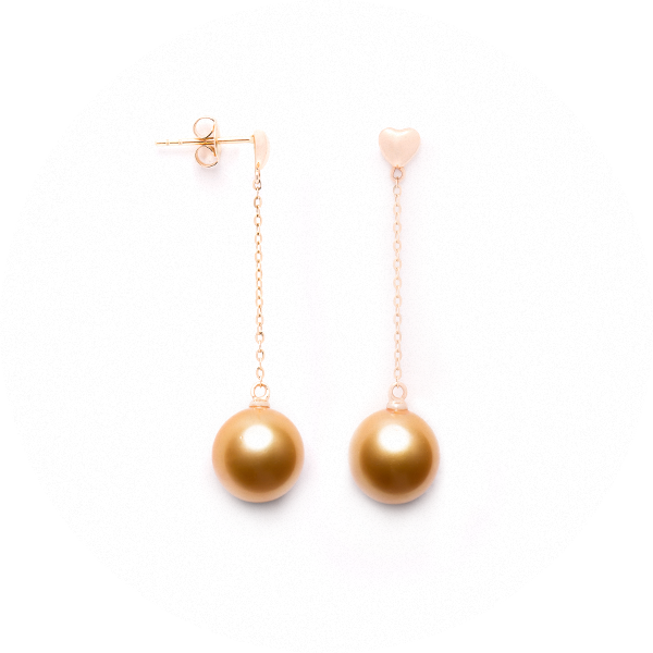 Samantha Dangling Heart Earrings