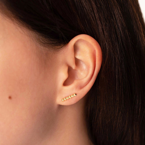 Buy PRIVIU Studio Golden Tone V Shape Hoop Earrings for Women & Girls at